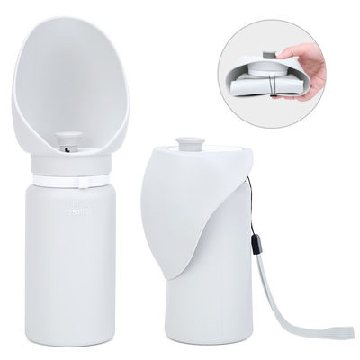 شراء خارجية 550ml 19oz كلب زجاجة مياه الموزع أبيض قابلة للطي كلب مطعم مياه التصنيع عبر الإنترنت